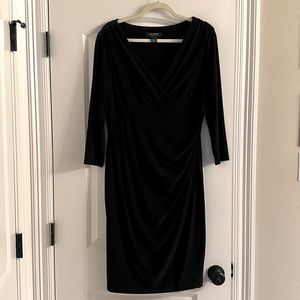 Ralph Lauren Black Ruched Dress - Size 14